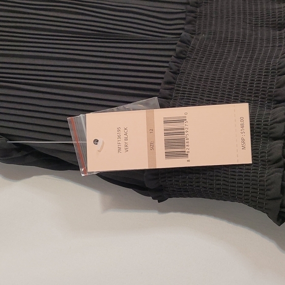 Nanette Lepore Black Halter Neck Pleated Skirt Midi Dress - Picture 4 of 12